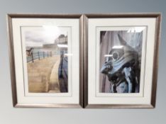 A framed photograph of a door knocker,