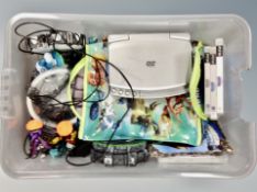 A portable Venturer DVD video player together with a bag,