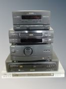 Four hifi separates - Technics stereo cassette deck RS-CH7, Technics compact disc player SL-CH950,