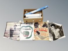 A box of approximately forty movie and music posters, reproduction The Jam,