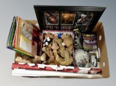 A box of Airfix mini kits, rolled posters, Lord of the Rings limited edition filmcell montage,