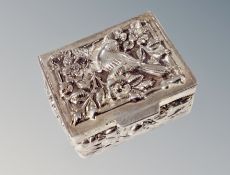 A silver pill box