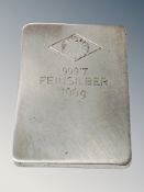 A 100g fine silver bar