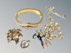 A group of costume jewellery etc