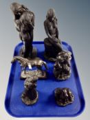 Six composite figures including Adam & Eve, Red Rum,