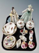 A tray of two Compton and Woodhouse figures - Royal Doulton Eleanor figure of the year 2001 and The