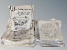 A quantity of Parker and Ash Amour and Parfumerie cushion covers,