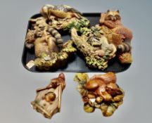 Six Bossons wildlife wall plaques