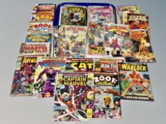 Forty 20th century and later Marvel comics, #1 The Power of the Warlock, Captain Marvel, The Cat,