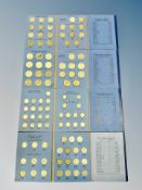 Four Great British coin albums 8010, 3013, 9690 and 9695 (sixpences, shillings,
