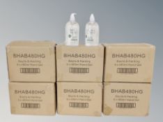 Forty two 480ml bottles of Bayliss and Harding hygienic hand gel (six boxes)