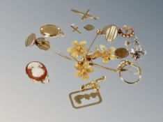A group of costume jewellery etc