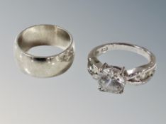 Two silver rings