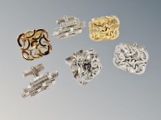 Three pairs of cufflinks