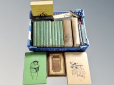 A box of vintage children's books, Alice in Wonderland, Tom Sawyer,