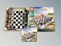 A Lego Kingdoms chess set, boxed.