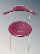 A late 20th century Danish dining chair