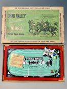 A Chad Valley battery operated Vibra horse racing game and Europa Cup by Marke tin plate football