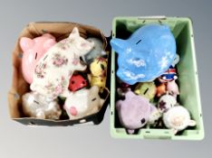 Two boxes of piggy banks