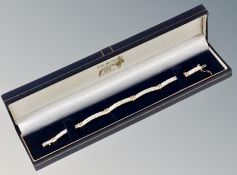 A 9ct diamond bracelet