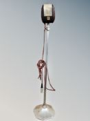 A 1930's Grundig microphone on telescopic chrome stand