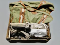 Two holdalls and a quantity of handbags