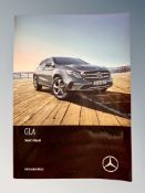 Ten Mercedes-Benz Driver's Manuals/Owner Booklets in Original Wallets : All GLA models.