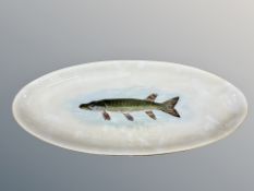 A German Munich oval plate depicting a pyke,