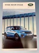 Ten Range Rover Evoque Driver's Manuals/Owner Booklets in Original Wallets.