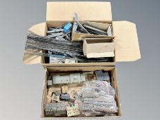 Two boxes of N scale railway track, Kato power pack,