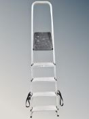 An aluminium step ladder