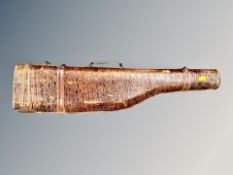 A leg o' mutton brown leather gun case