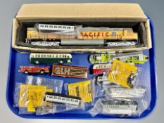 An HO scale die cast Union Pacific train together with several further die cast models N scale