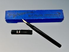 A Sunday News self filling fountain pen with 14ct gold nib