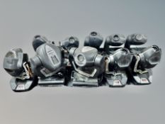 Approximately thirteen disco spot lights by Comar and other brands CONDITION REPORT: