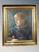 Danish School, Portrait of a boy, oil on canvas,