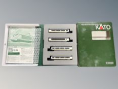 A Kato N scale 10-1296 Eurostar 4 car set in box
