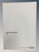 Ten Audi Driver's Manuals/Owner Booklets in Original Wallets : 6 x Q5, 1 x Q2, 1 x Q8 and 2 x Q3.