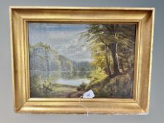 Danish School : Lakeland landscape.