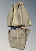 A pair of fishing waders and jacket by Trakker, size XL.