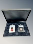 Two boxed philatelic legend stamps,