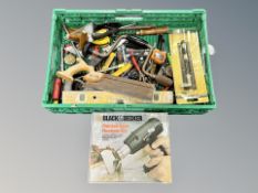 A box of hand tools,
