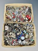 A large quantity of costume jewellery