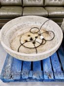 A garden water fountain,