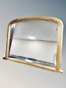 A Victorian style gilt framed overmantel mirror width 97 cm