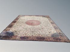 A machine made carpet of Tabriz design 55 cm x 262 cm