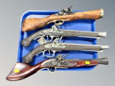 Four decorative blunderbusses