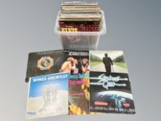 A box of vinyl LP's, ELO, Elton John, Status Quo, Dusty Springfield,
