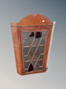 A 19th century glazed corner cabinet (as found)