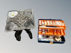 An Artist's box containing paint and brushes,